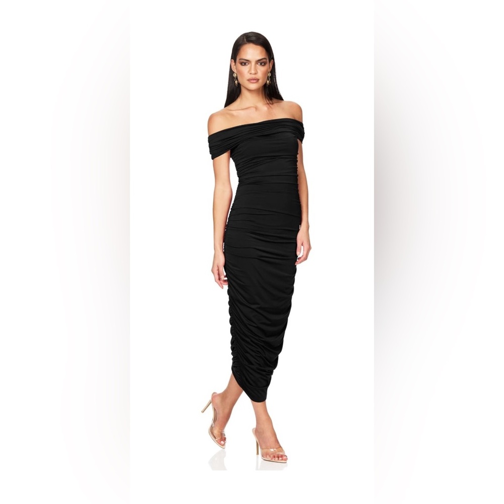 NEW Nookie $340 Black Off-Shoulder Dress Size S